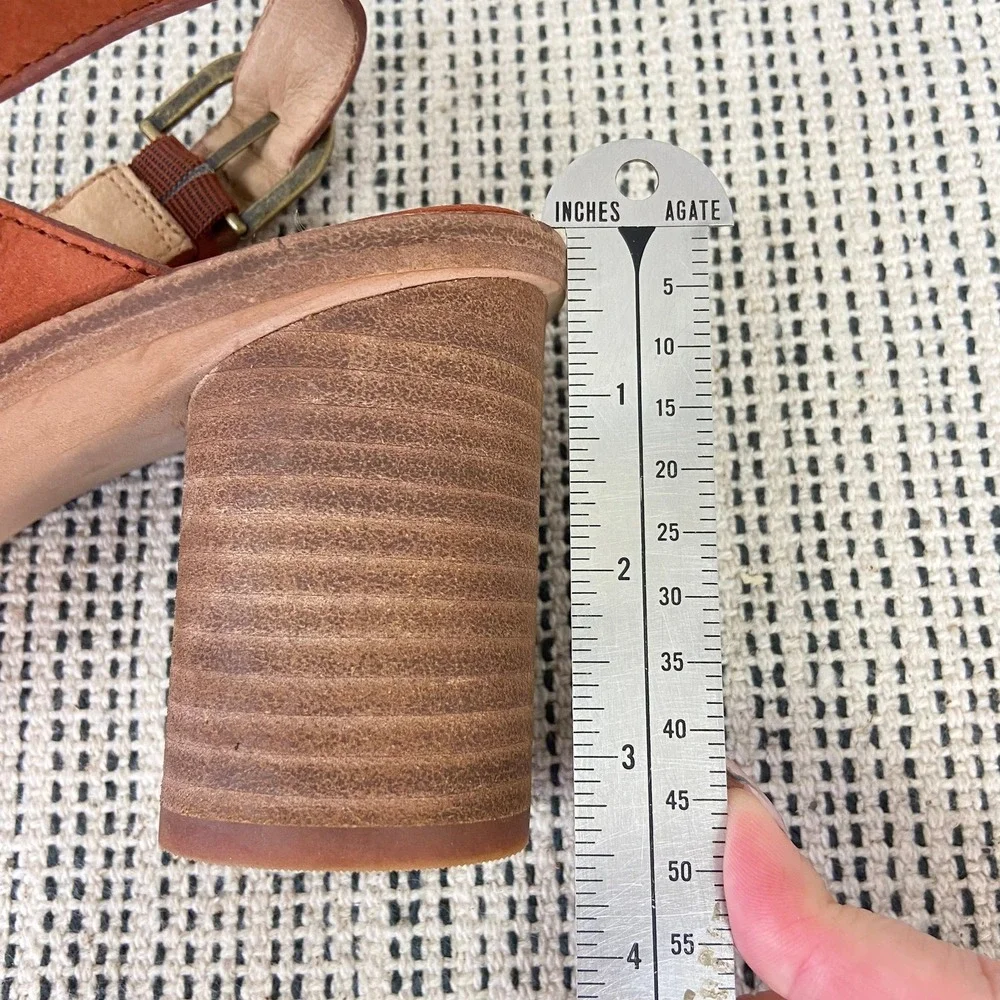 Madewell Ruthie Block Heel Sandals Sz 10 Spiced Cider Rust‎ Suede Leather Boho